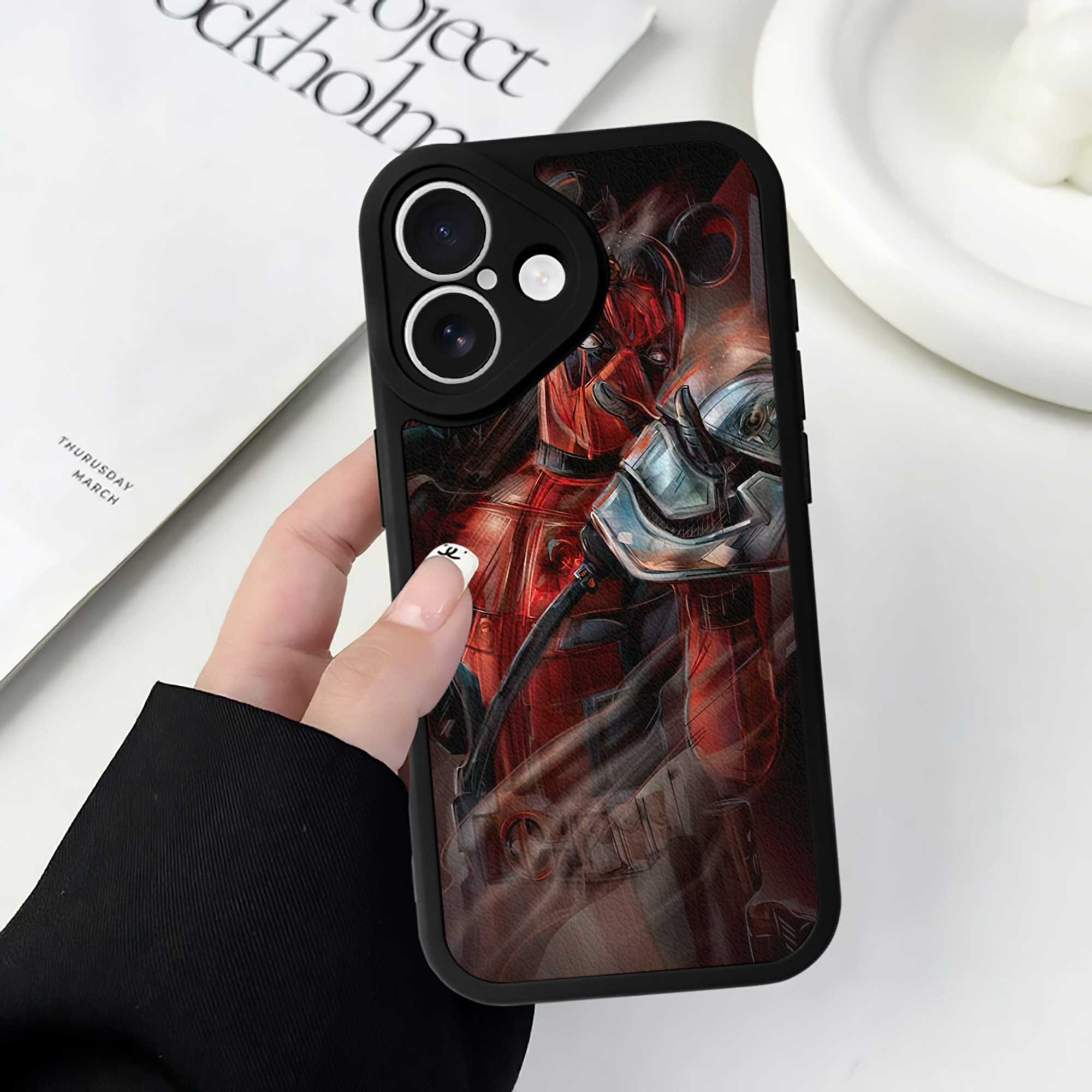 （画像用） Deadpool デッドプール 【iPhone 16シリーズ対応】シリコンスマホケース（レザー調） 材質：シリコン